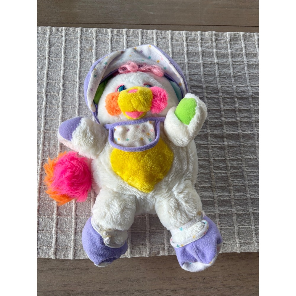 Vintage 1986 Popples Plush Bibsy 12" With Rattle Tail